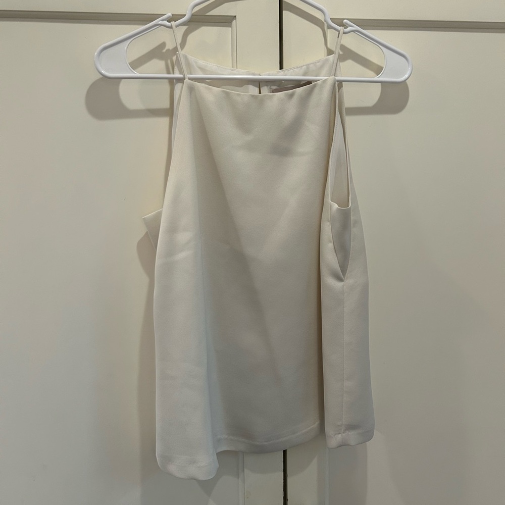 Banana Republic Square Neck Tank in Cream